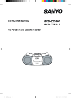 Sanyo MCD-ZX541F - Owners Manual 